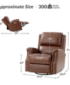 Angelus Glider Swivel Chair with Built-in USB Port