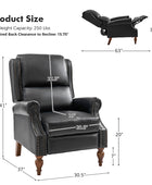 Samantha Vegan Leather Manual Recliner