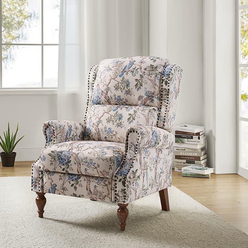 Samantha Manual Roll Arms Recliner