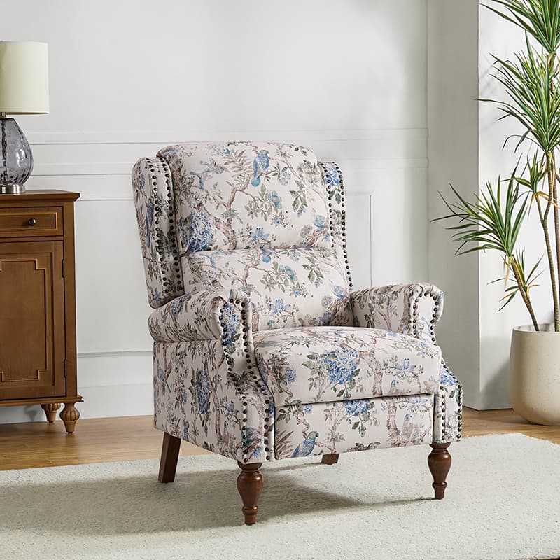 Samantha Manual Roll Arms Recliner