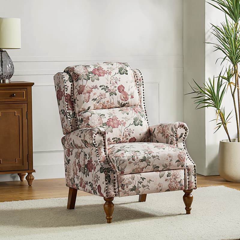 Samantha Manual Roll Arms Recliner