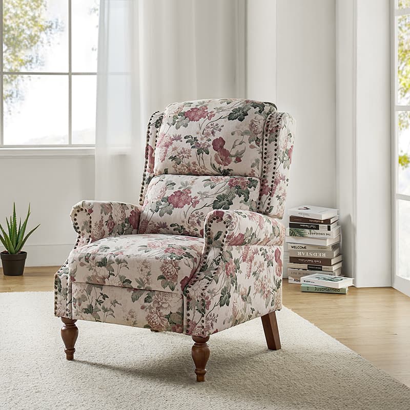 Samantha Manual Roll Arms Recliner