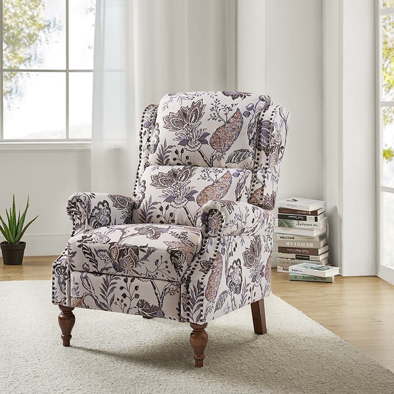 Samantha Manual Roll Arms Recliner