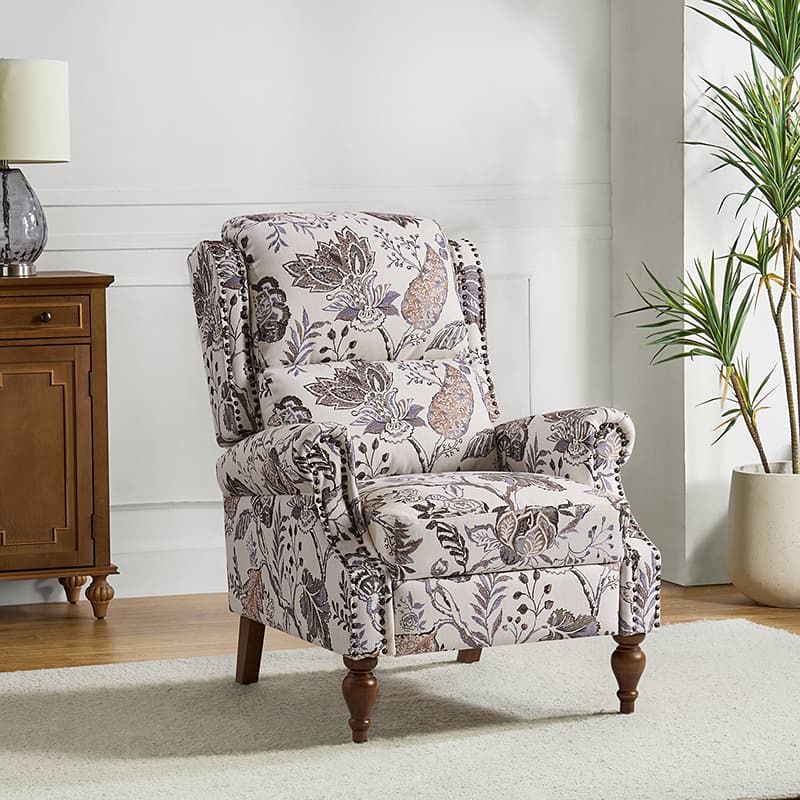 Samantha Manual Roll Arms Recliner