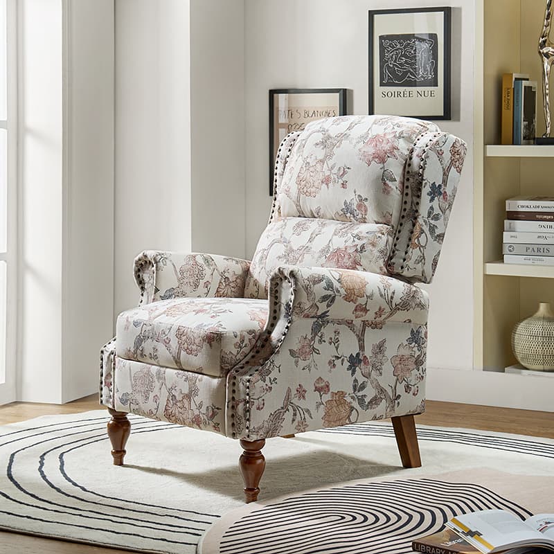 Samantha Manual Roll Arms Recliner