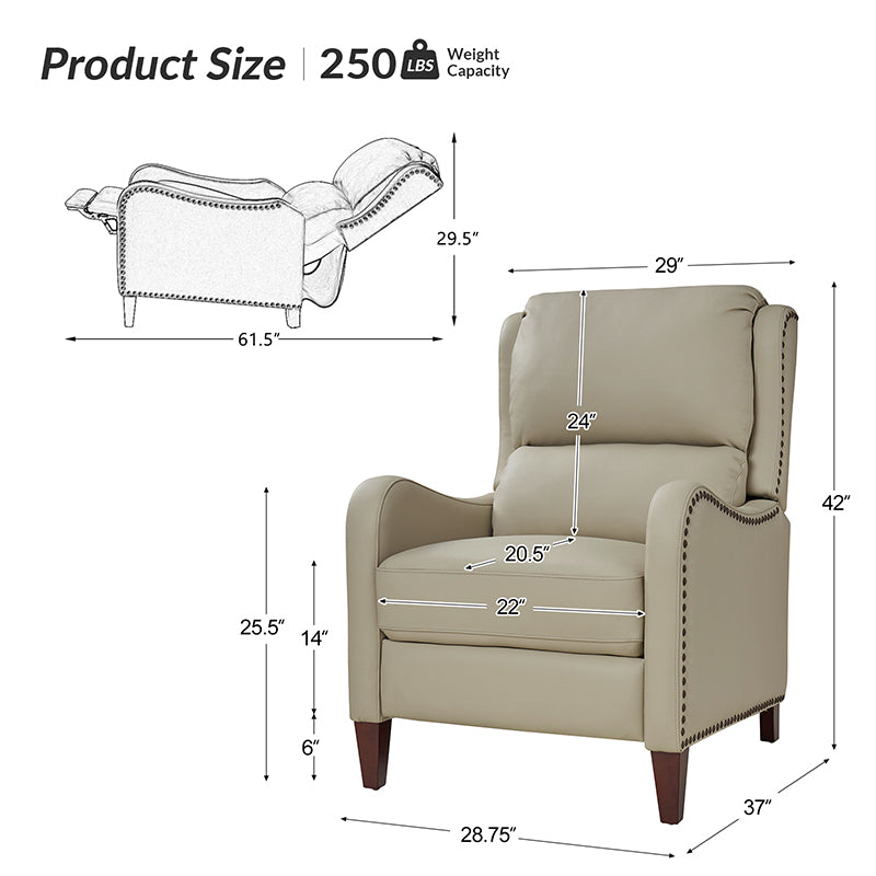 Deliat Genuine Leather Recliner