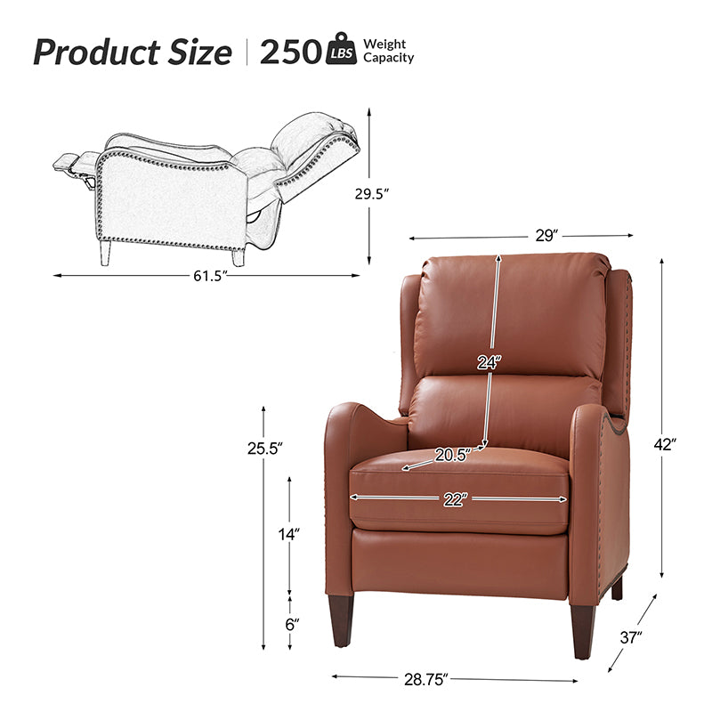 Deliat Genuine Leather Recliner