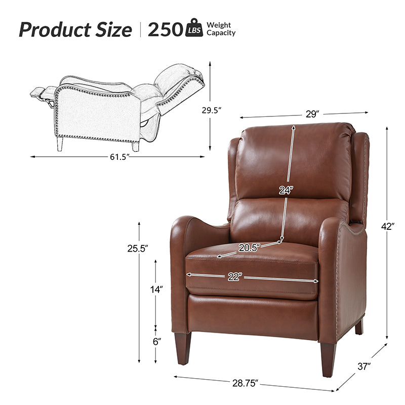 Deliat Genuine Leather Recliner