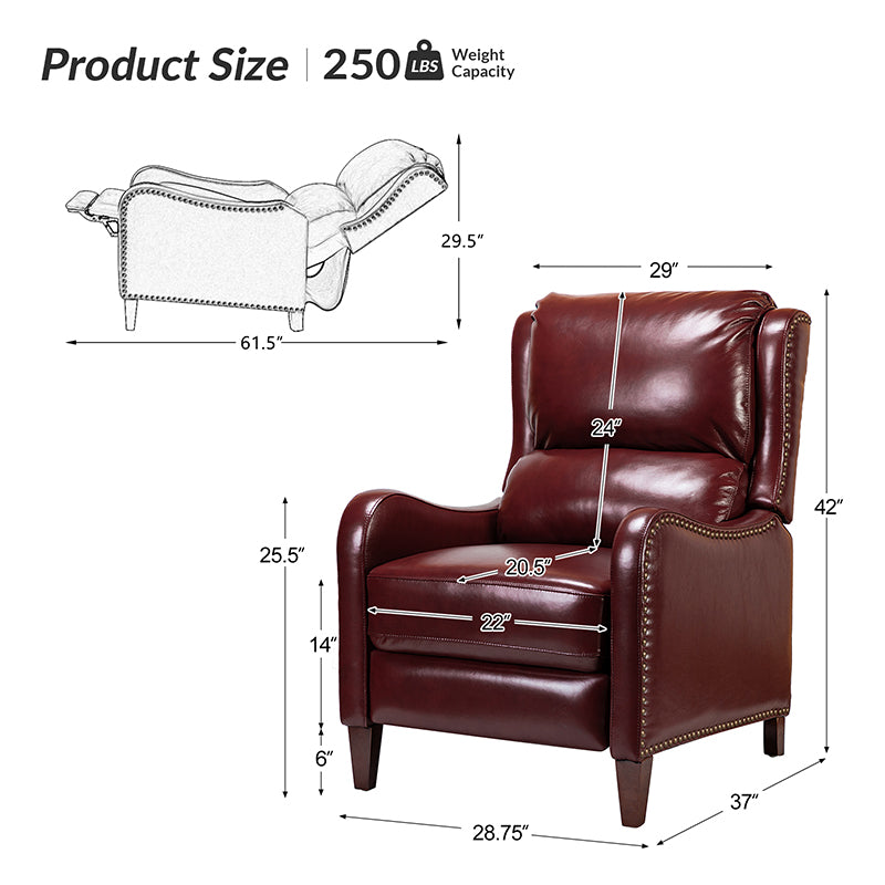 Deliat Genuine Leather Recliner