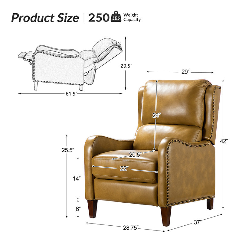 Deliat Genuine Leather Recliner