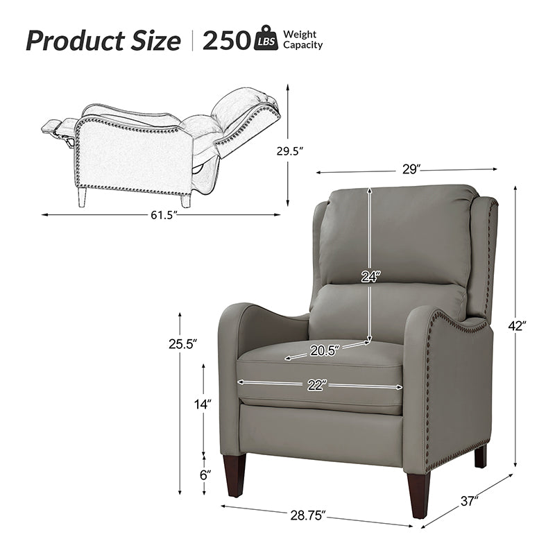 Deliat Genuine Leather Recliner