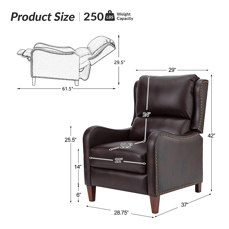 Deliat Genuine Leather Recliner