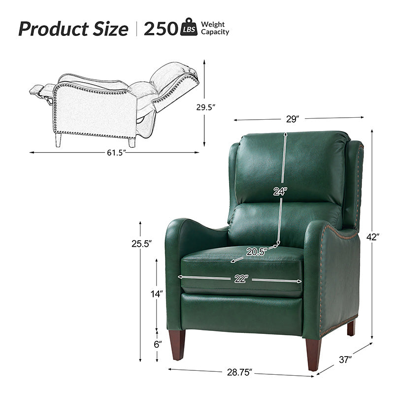 Deliat Genuine Leather Recliner