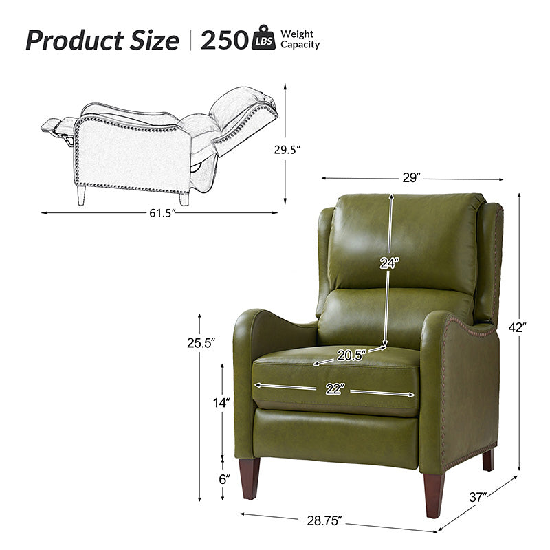 Deliat Genuine Leather Recliner