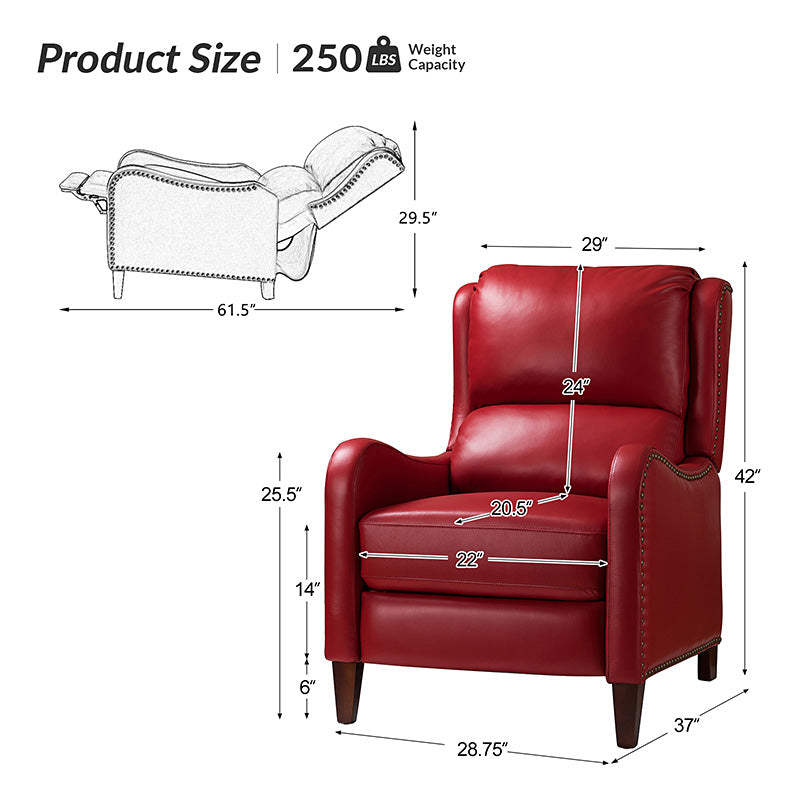 Deliat Genuine Leather Recliner