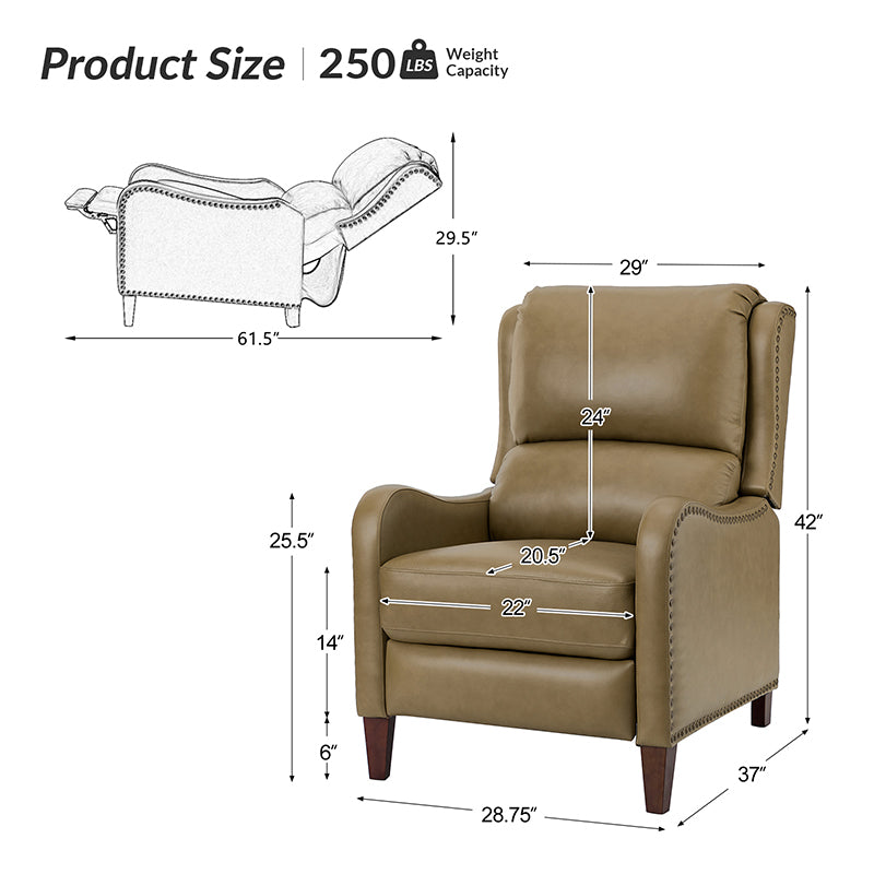 Deliat Genuine Leather Recliner