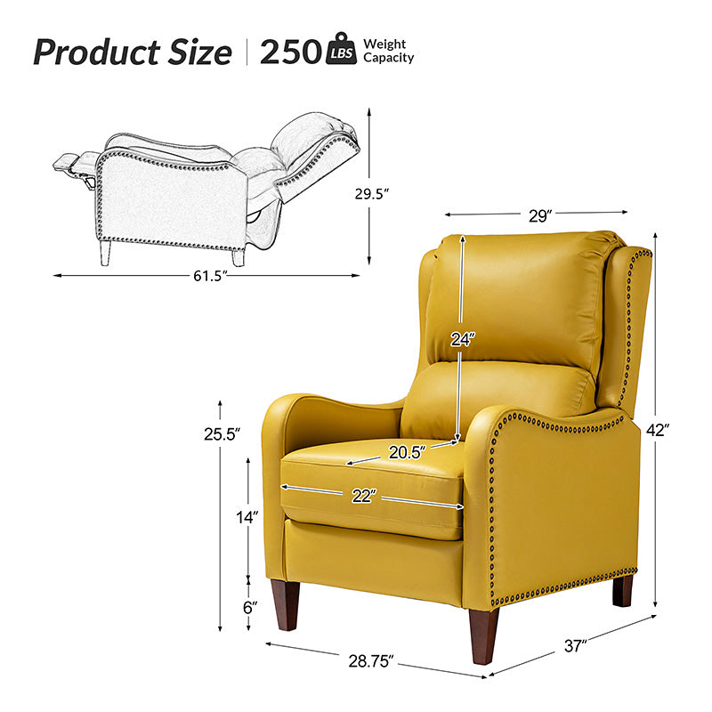 Deliat Genuine Leather Recliner