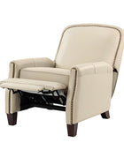 Claudia Genuine Leather Cigar Glider Recliner