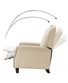 Claudia Genuine Leather Cigar Glider Recliner