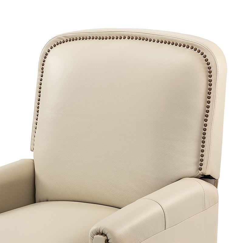 Claudia Genuine Leather Cigar Glider Recliner