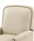 Claudia Genuine Leather Cigar Glider Recliner