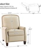 Claudia Genuine Leather Cigar Glider Recliner