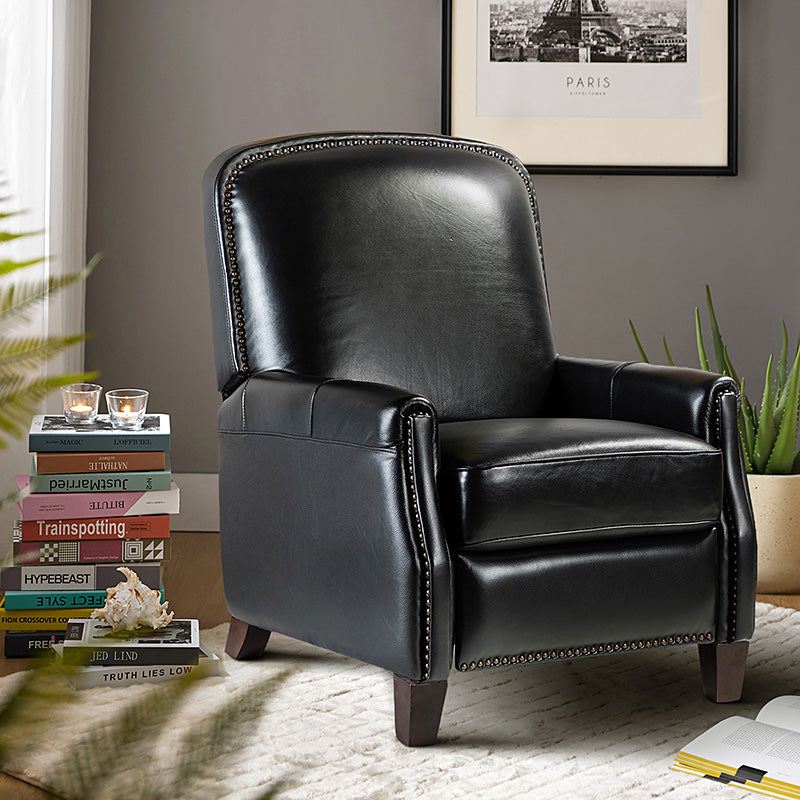 Claudia Genuine Leather Cigar Glider Recliner