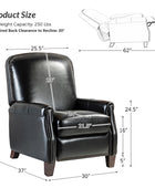 Claudia Genuine Leather Cigar Glider Recliner