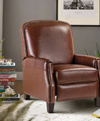 Claudia Genuine Leather Cigar Glider Recliner