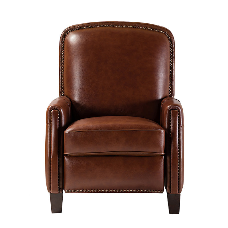 Claudia Genuine Leather Cigar Glider Recliner