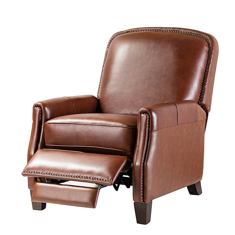 Claudia Genuine Leather Cigar Glider Recliner