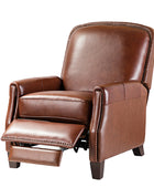 Claudia Genuine Leather Cigar Glider Recliner