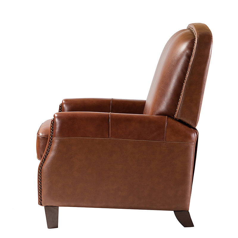 Claudia Genuine Leather Cigar Glider Recliner