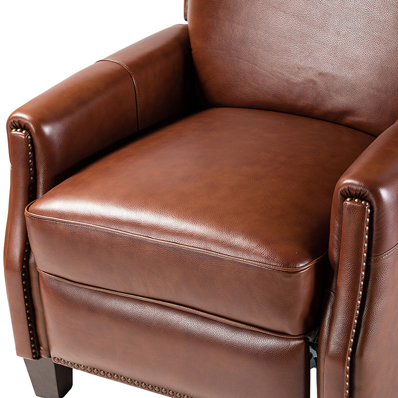 Claudia Genuine Leather Cigar Glider Recliner