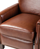 Claudia Genuine Leather Cigar Glider Recliner