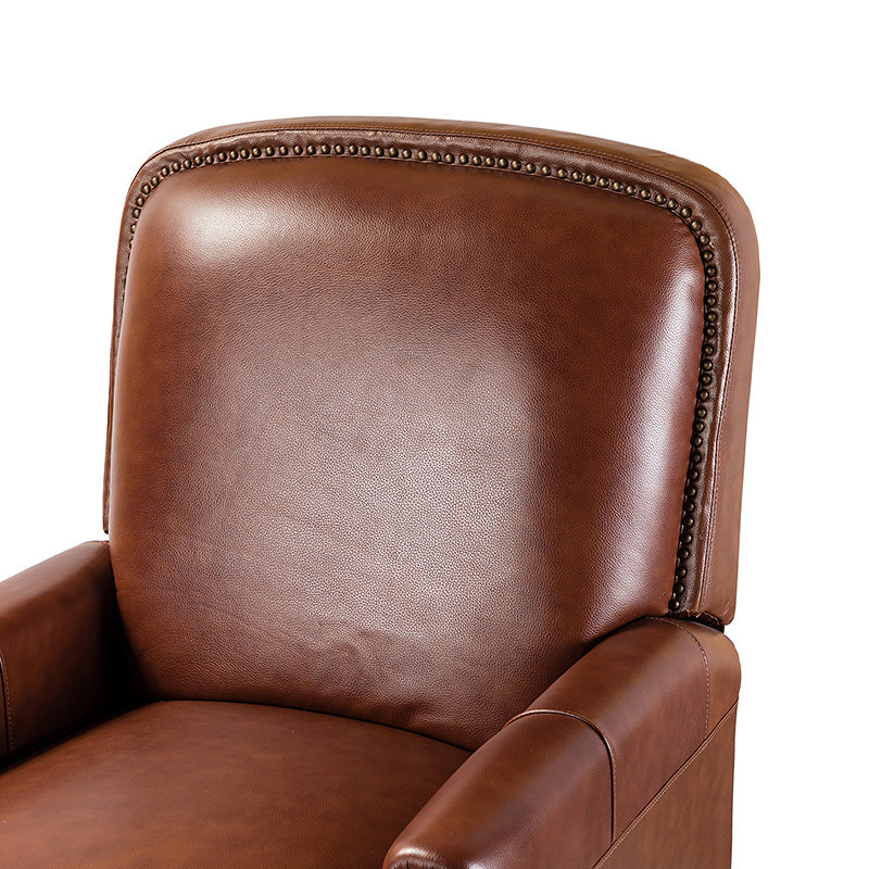 Claudia Genuine Leather Cigar Glider Recliner