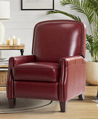 Claudia Genuine Leather Cigar Glider Recliner