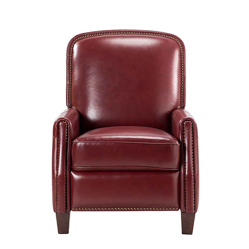 Claudia Genuine Leather Cigar Glider Recliner