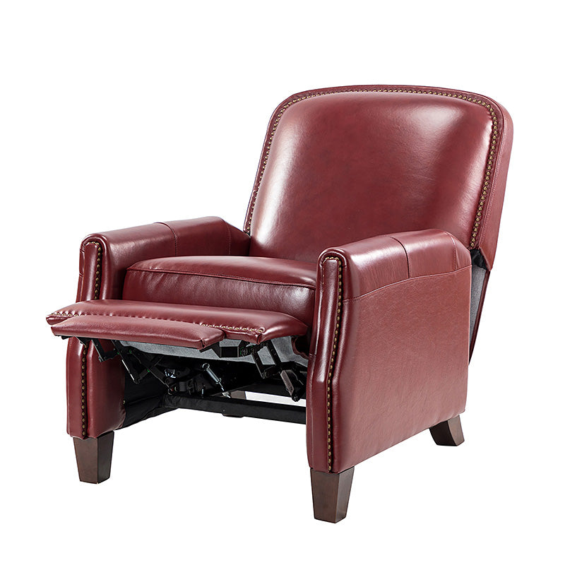 Claudia Genuine Leather Cigar Glider Recliner