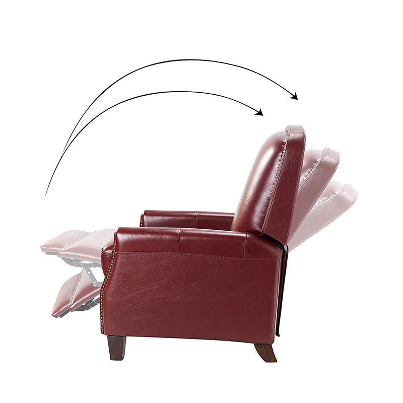 Claudia Genuine Leather Cigar Glider Recliner