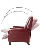 Claudia Genuine Leather Cigar Glider Recliner