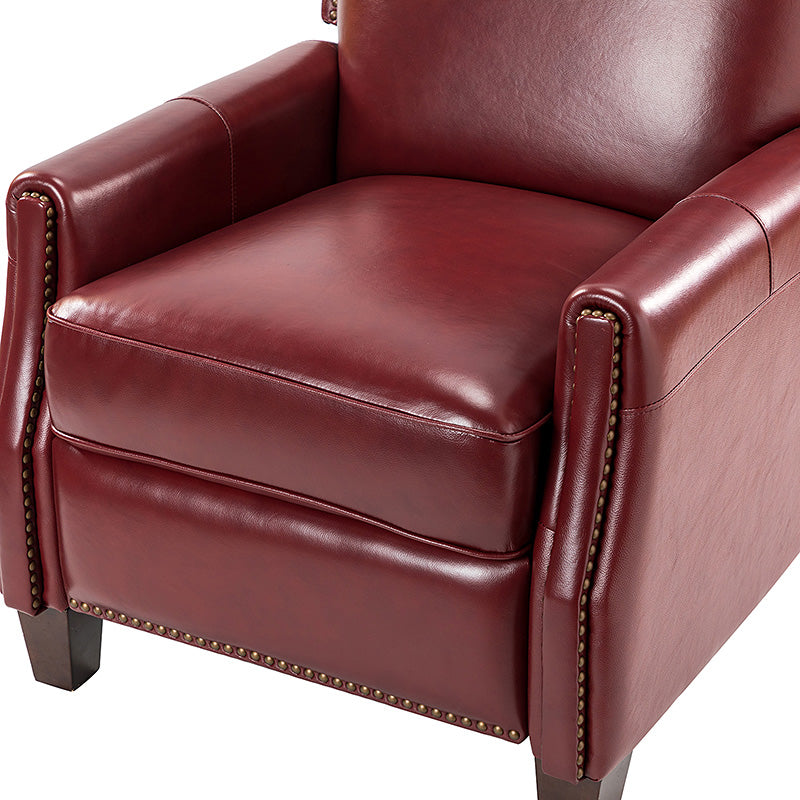 Claudia Genuine Leather Cigar Glider Recliner