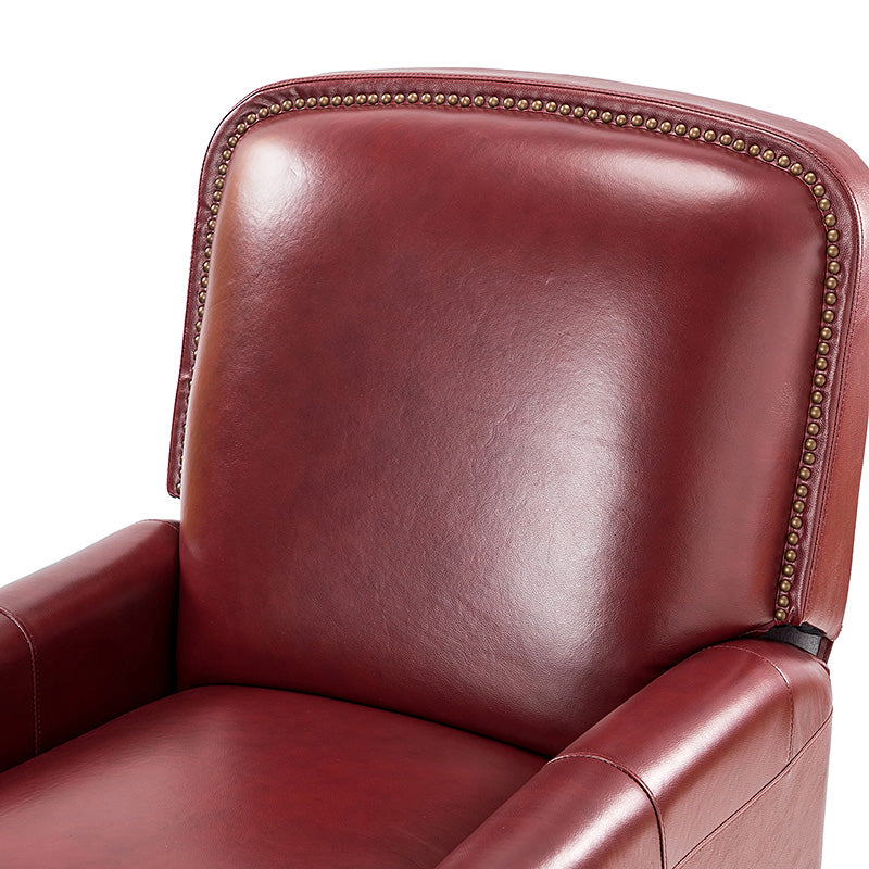 Claudia Genuine Leather Cigar Glider Recliner