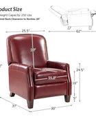 Claudia Genuine Leather Cigar Glider Recliner