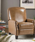 Claudia Genuine Leather Cigar Glider Recliner