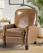 Claudia Genuine Leather Cigar Glider Recliner