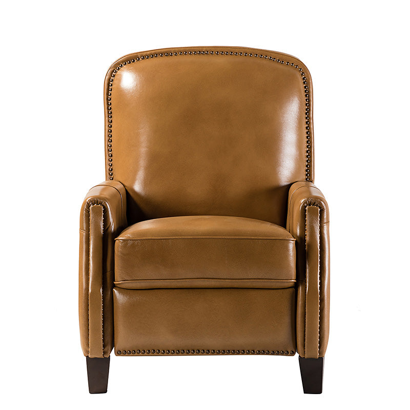 Claudia Genuine Leather Cigar Glider Recliner