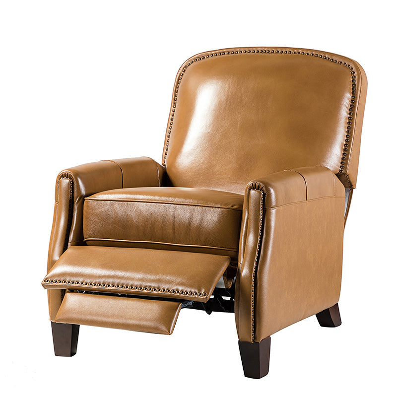 Claudia Genuine Leather Cigar Glider Recliner