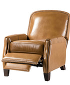 Claudia Genuine Leather Cigar Glider Recliner