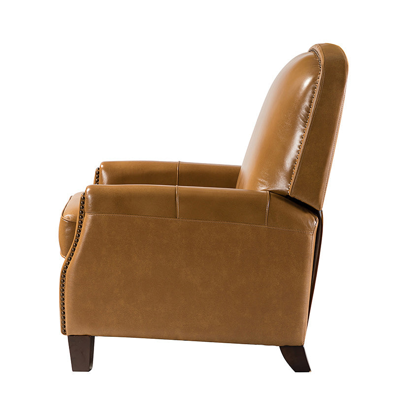 Claudia Genuine Leather Cigar Glider Recliner